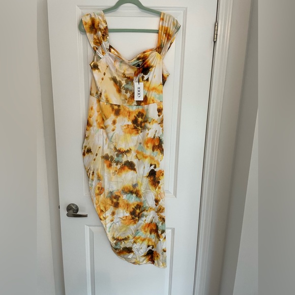 Cider illusion tie dye ruched midi dress - Picture 5 of 8